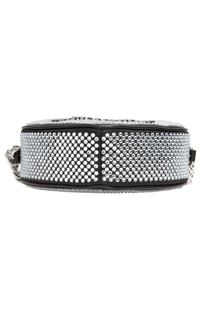 Shop Moschino Heart Crystal Embellished Handbag In Fantasy Print Black