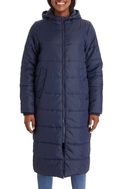 Shop Modern Eternity Leia 3-in-1 Water Resistant Maternity/nursing Puffer Jacket With Removable Hood In Navy