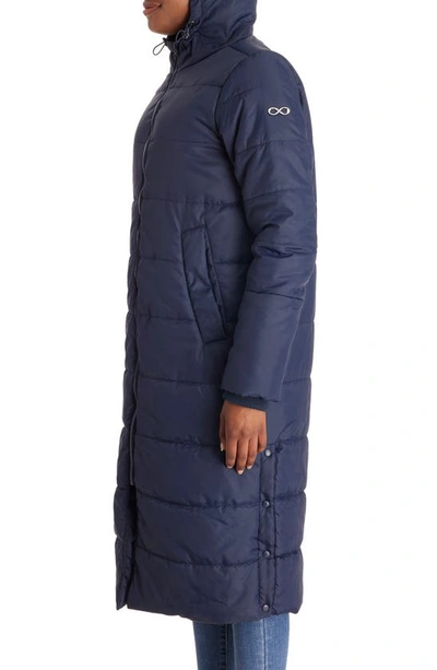 Modern Eternity Leia 3-in-1 Water Resistant Maternity/nursing Puffer Jacket With Removable Hood In Navy