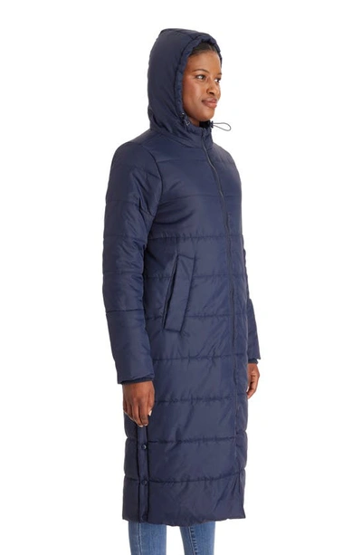 Shop Modern Eternity Leia 3-in-1 Water Resistant Maternity/nursing Puffer Jacket With Removable Hood In Navy