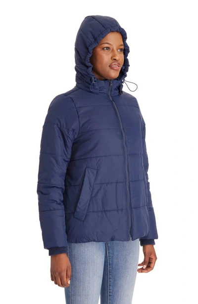Shop Modern Eternity Leia 3-in-1 Water Resistant Maternity/nursing Puffer Jacket With Removable Hood In Navy