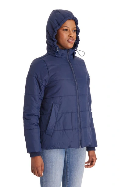 Modern Eternity Leia 3-in-1 Water Resistant Maternity/nursing Puffer Jacket With Removable Hood In Navy