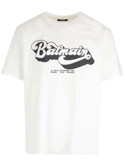 Shop Balmain White 70s T-shirt