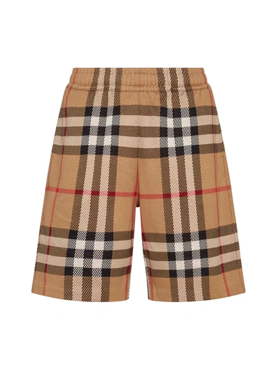 Shop Burberry Shorts In Archive Beige Ip Chk