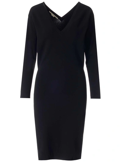 Shop Stella Mccartney Compact Jersey Dress In Black