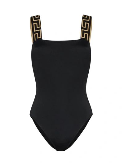 Shop Versace Swimsuit One Piece Lycra Vita Recycled In Black