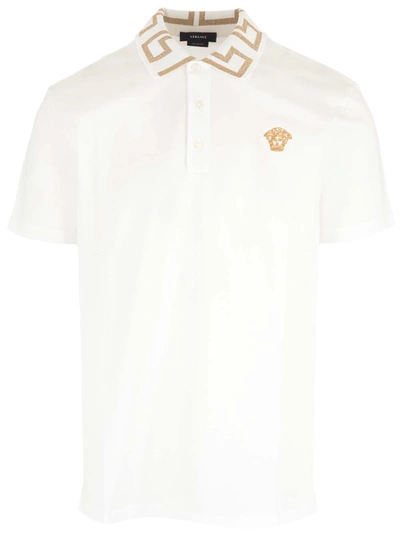 Versace White Greca Polo Shirt ModeSens