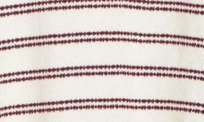 Go Couture Layered Long Sleeve Dress In Maroon Stripe
