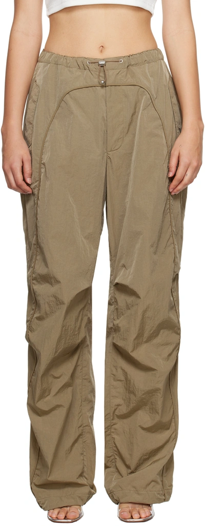 Shop Misbhv Khaki Loose-fit Trousers