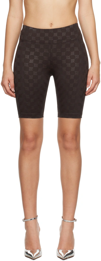 Shop Misbhv Brown Monogram Shorts In Wenge