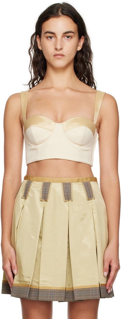 Shop Moschino Beige Inside Out Tank Top In A2004 F Ivory