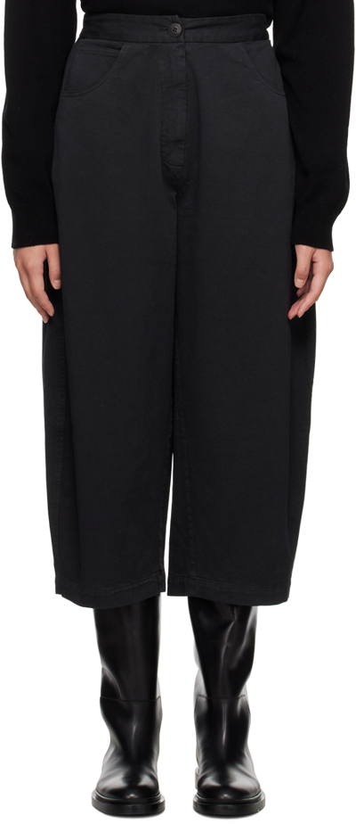 Shop Cordera Black Curved Trousers