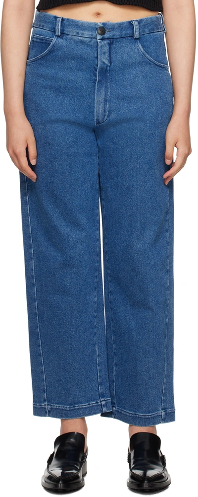 Shop Cordera Indigo Straight-leg Jeans