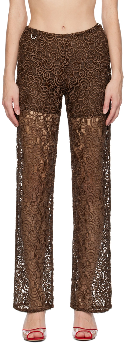 Shop Saks Potts Brown Trinity Trousers In Pinecone