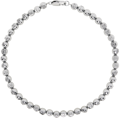 Shop Misbhv Silver Logo Chain Necklace