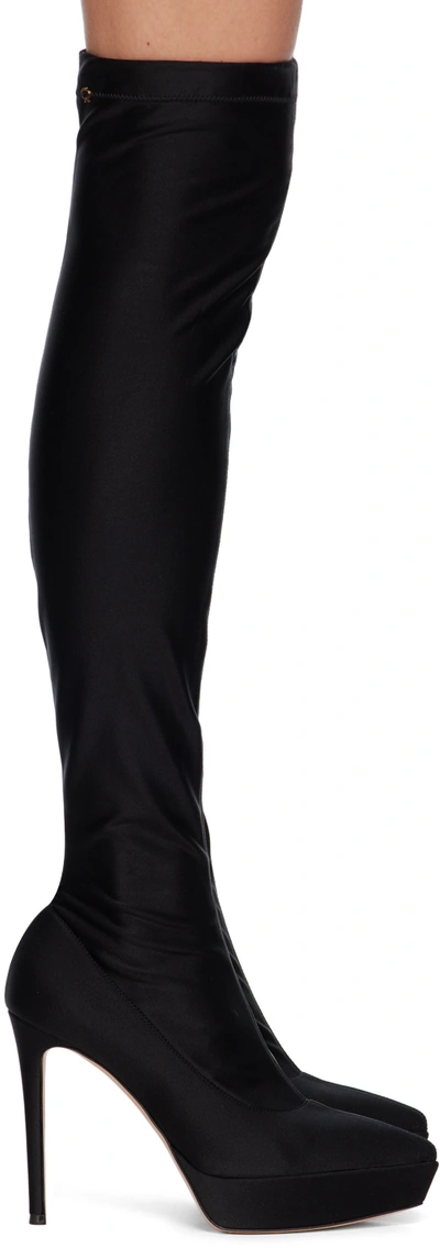 Gianvito Rossi 120mm Platform Over-the-knee Boots In Black