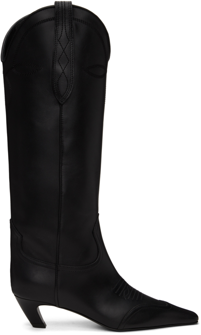 Shop Khaite Black 'the Dallas' Boots In 200 Black