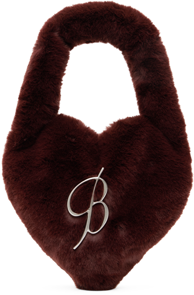 Shop Blumarine Brown Logo Pin Bag In N0560 Fondente