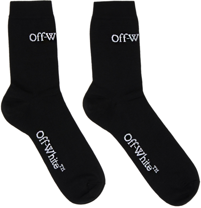 Shop Off-white Black Small Logo Socks In Black White