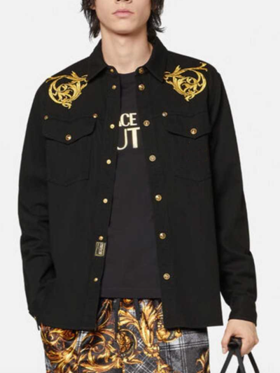 Pre-owned Versace Jeans Couture Unisex Regalia Baroque Denim Shirt Jacket Hemd Jacke Xs