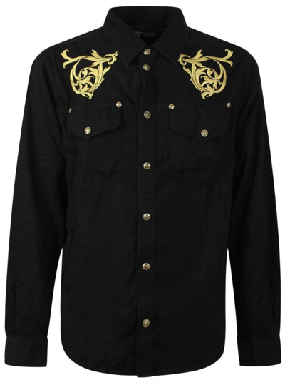 Pre-owned Versace Jeans Couture Unisex Regalia Baroque Denim Shirt Jacket Hemd Jacke Xs