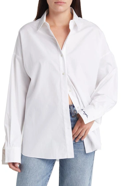 Shop Favorite Daughter The Ex-boyfriend Button-up Shirt In White