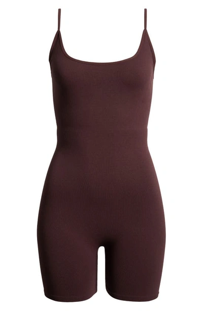 Shop Free People One To Watch Romper In Chocolate Merlot