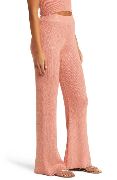 Rip Curl Tropics Pull-on Rib Stitch Pants In Coral