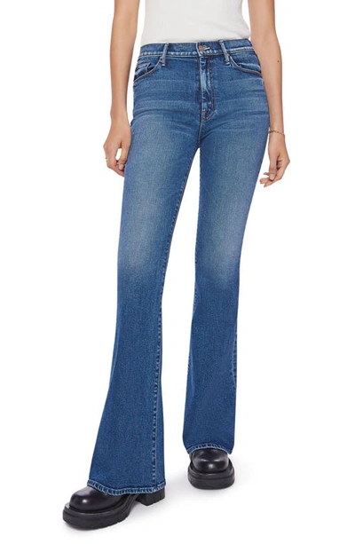 Shop Mother The Super Cruiser High Waist Flare Jeans In Smashing Banjos