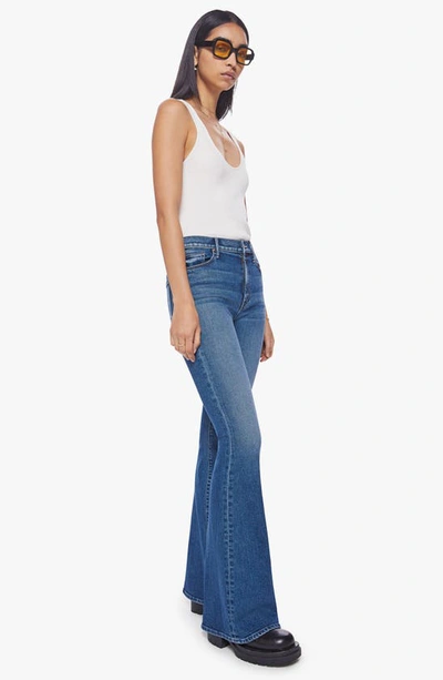 Shop Mother The Super Cruiser High Waist Flare Jeans In Smashing Banjos