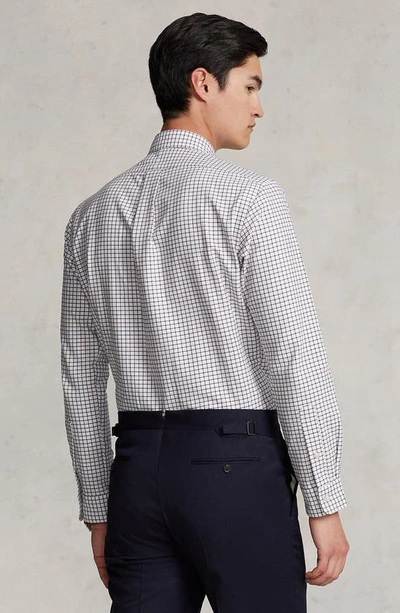Shop Polo Ralph Lauren Tattersall Check Button-down Oxford Shirt In 6140b White/ Wine Multi