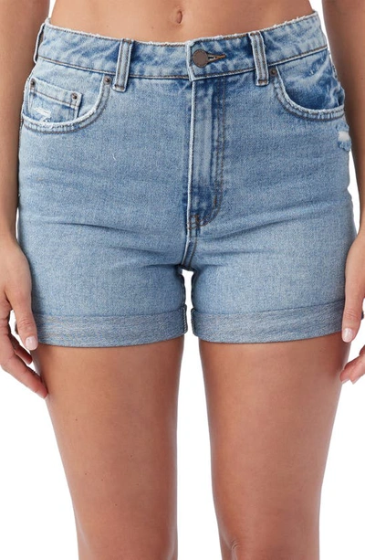 Shop O'neill Katrina Roll Cuff Denim Shorts In Drifter
