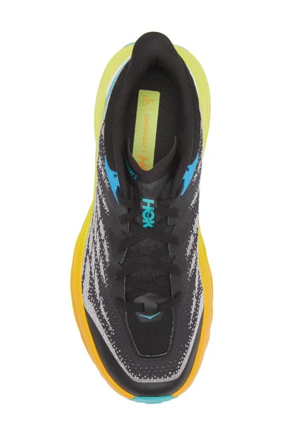 Shop Hoka Speedgoat 5 Trail Running Shoe In Black / Evening Primrose
