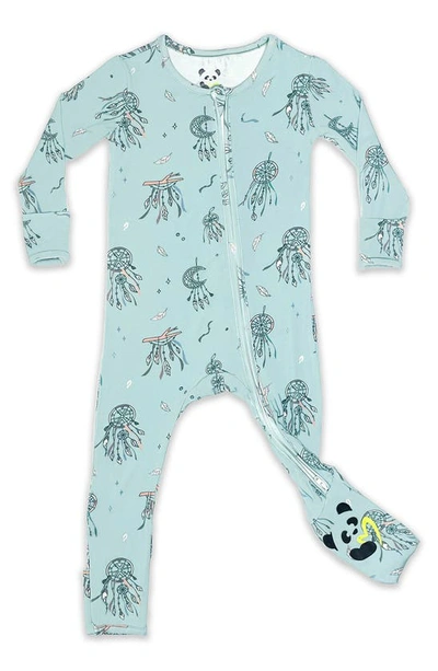 Shop Bellabu Bear Kids' Fitted One-piece Convertible Pajamas In Blue