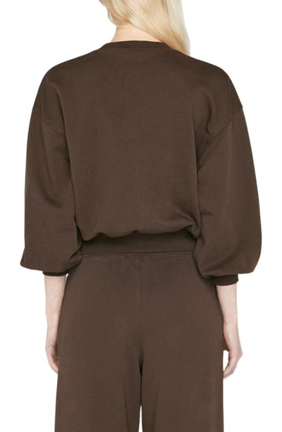 Frame Balloon Sleeve Sweatshirt In Espresso