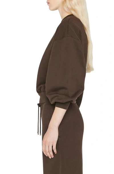 Frame Balloon Sleeve Sweatshirt In Espresso