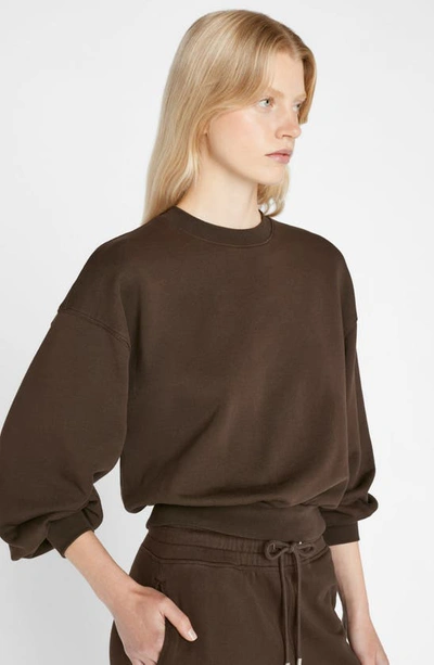 Frame Balloon Sleeve Sweatshirt In Espresso