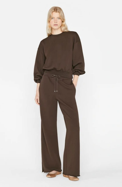 Frame Balloon Sleeve Sweatshirt In Espresso
