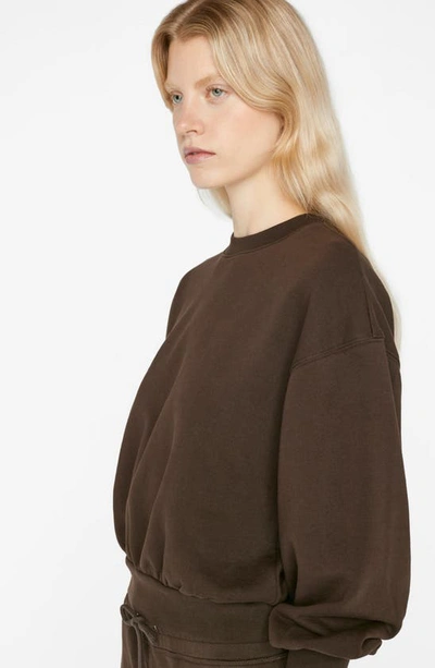 Frame Balloon Sleeve Sweatshirt In Espresso