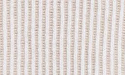Eleventy Short Sleeve Turtleneck Sweater In Sabbia E Bianco