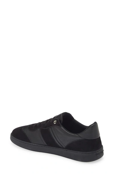 Ferragamo Achille 1 Low-top Sneakers In Leather In Nero