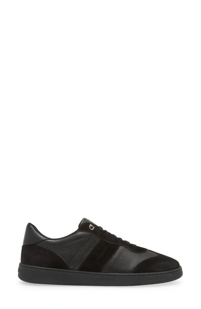 Ferragamo Achille 1 Low-top Sneakers In Leather In Nero