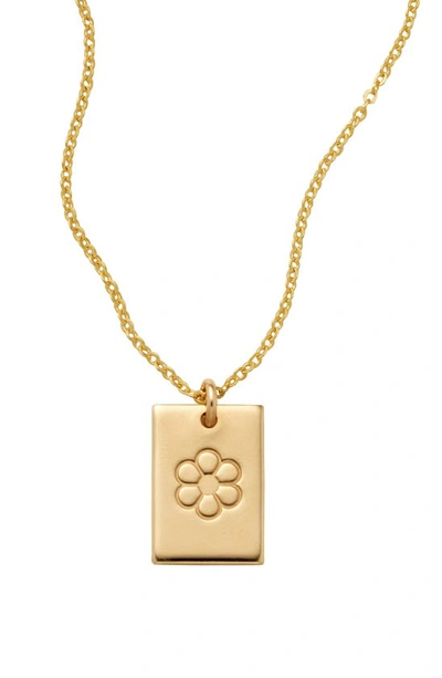 Shop Made By Mary Good Vibes Daisy Pendant Necklace In Gold Daisy