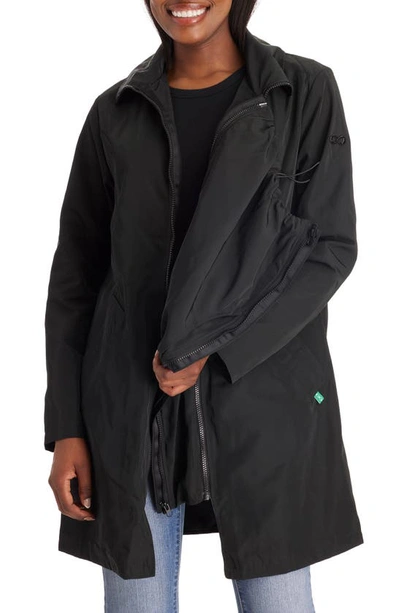 Modern Eternity Convertible 3-in-1 Maternity/nursing Coat In Black