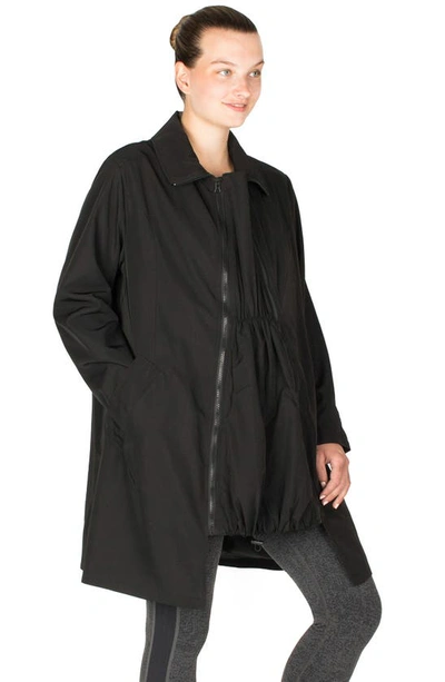 Modern Eternity Convertible 3-in-1 Maternity/nursing Coat In Black