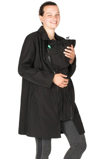 Modern Eternity Convertible 3-in-1 Maternity/nursing Coat In Black