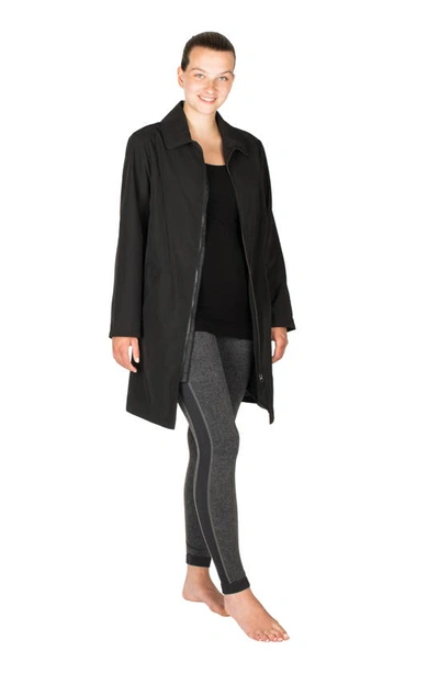 Modern Eternity Convertible 3-in-1 Maternity/nursing Coat In Black