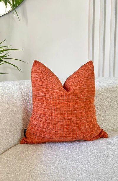 Shop Modish Decor Pillows Tweed Pillow Cover In Orange Tones