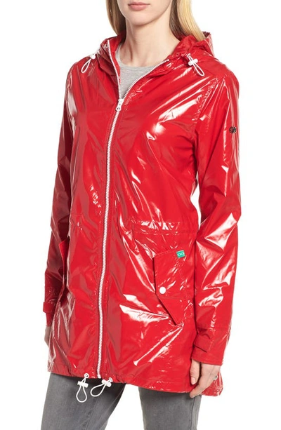 Modern Eternity Waterproof Convertible 3-in-1 Maternity Raincoat In Red