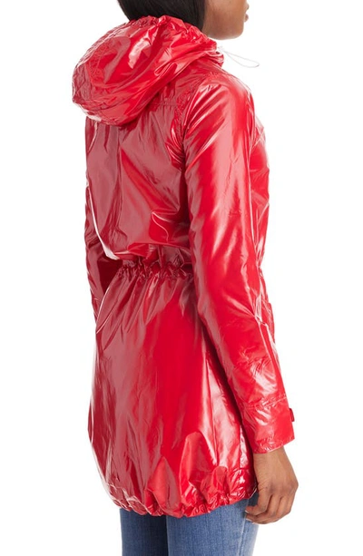 Modern Eternity Waterproof Convertible 3-in-1 Maternity Raincoat In Red